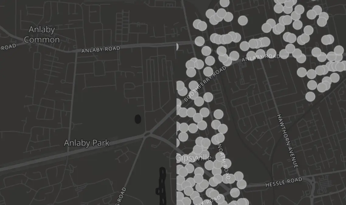 Points on a map will become cut-off if they are on the boundary of the map